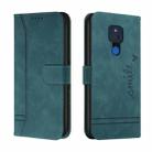 For Motorola Moto G Play 2021 Retro Skin Feel Horizontal Flip Soft TPU + PU Leather Case with Holder & Card Slots & Photo Frame(Dark Green) - 1