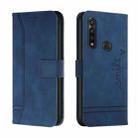 For Motorola Moto G Power 2020 Retro Skin Feel Horizontal Flip Soft TPU + PU Leather Case with Holder & Card Slots & Photo Frame(Blue) - 1