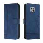 For Motorola Moto G Power 2021 Retro Skin Feel Horizontal Flip Soft TPU + PU Leather Case with Holder & Card Slots & Photo Frame(Blue) - 1