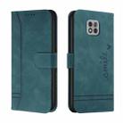 For Motorola Moto G Power 2021 Retro Skin Feel Horizontal Flip Soft TPU + PU Leather Case with Holder & Card Slots & Photo Frame(Dark Green) - 1