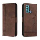 For Motorola Moto G40 / G60 Retro Skin Feel Horizontal Flip Soft TPU + PU Leather Case with Holder & Card Slots & Photo Frame(Coffee) - 1