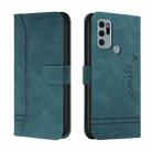 For Motorola Moto G60S Retro Skin Feel Horizontal Flip Soft TPU + PU Leather Case with Holder & Card Slots & Photo Frame(Dark Green) - 1