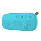 NewRixing NR-4012 TWS Fresh Style Splashproof Mesh Bluetooth Speaker with Leather Buckle(Blue) - 1
