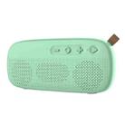 NewRixing NR-4012 TWS Fresh Style Splashproof Mesh Bluetooth Speaker with Leather Buckle(Green) - 1