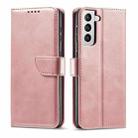 For Samsung Galaxy S21 5G Calf Texture Buckle Horizontal Flip Leather Case with Holder & Card Slots & Wallet(Rose Gold) - 1
