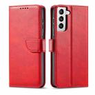 For Samsung Galaxy S21 5G Calf Texture Buckle Horizontal Flip Leather Case with Holder & Card Slots & Wallet(Red) - 1