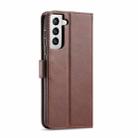 For Samsung Galaxy S21+ 5G Calf Texture Buckle Horizontal Flip Leather Case with Holder & Card Slots & Wallet(Brown) - 3
