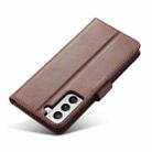 For Samsung Galaxy S21+ 5G Calf Texture Buckle Horizontal Flip Leather Case with Holder & Card Slots & Wallet(Brown) - 4