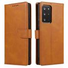 For Samsung Galaxy Note20 Calf Texture Buckle Horizontal Flip Leather Case with Holder & Card Slots & Wallet(Khaki) - 1