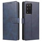For Samsung Galaxy Note20 Calf Texture Buckle Horizontal Flip Leather Case with Holder & Card Slots & Wallet(Blue) - 1