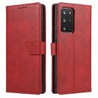 For Samsung Galaxy Note20 Calf Texture Buckle Horizontal Flip Leather Case with Holder & Card Slots & Wallet(Red) - 1