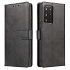 For Samsung Galaxy Note20 Ultra Calf Texture Buckle Horizontal Flip Leather Case with Holder & Card Slots & Wallet(Black) - 1