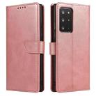 For Samsung Galaxy Note20 Ultra Calf Texture Buckle Horizontal Flip Leather Case with Holder & Card Slots & Wallet(Rose Gold) - 1