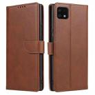For Samsung Galaxy A22 5G Calf Texture Buckle Horizontal Flip Leather Case with Holder & Card Slots & Wallet(Brown) - 1