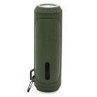 NewRixing NR-4016A TWS Outdoor Splashproof Bluetooth Speaker with Carabiner Handle & SOS Flashlight(Green) - 1