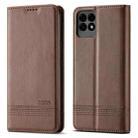 For Huawei Maimang 10 SE AZNS Magnetic Calf Texture Horizontal Flip Leather Case with Card Slots & Holder & Wallet(Dark Brown) - 1