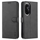 For Huawei nova 8 AZNS Skin Feel Calf Texture Horizontal Flip Leather Case with Card Slots & Holder & Wallet(Black) - 1