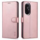 For Huawei nova 8 Pro AZNS Skin Feel Calf Texture Horizontal Flip Leather Case with Card Slots & Holder & Wallet(Rose Gold) - 1
