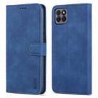 For Honor Play 20 AZNS Skin Feel Calf Texture Horizontal Flip Leather Case with Card Slots & Holder & Wallet(Blue) - 1