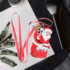 For iPhone 12 Pro Max Christmas Series TPU Shockproof Case with Neck Lanyard(Santa Claus) - 1