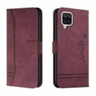 For Samsung Galaxy A42 5G Retro Skin Feel Horizontal Flip Soft TPU + PU Leather Case with Holder & Card Slots & Photo Frame(Wine Red) - 1