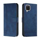 For Samsung Galaxy A42 5G Retro Skin Feel Horizontal Flip Soft TPU + PU Leather Case with Holder & Card Slots & Photo Frame(Blue) - 1