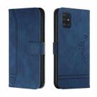 For Samsung Galaxy M51 Retro Skin Feel Horizontal Flip Soft TPU + PU Leather Case with Holder & Card Slots & Photo Frame(Blue) - 1