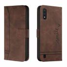 For Samsung Galaxy A10 Retro Skin Feel Horizontal Flip Soft TPU + PU Leather Case with Holder & Card Slots & Photo Frame(Coffee) - 1