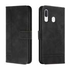 For Samsung Galaxy A20e Retro Skin Feel Horizontal Flip Soft TPU + PU Leather Case with Holder & Card Slots & Photo Frame(Black) - 1