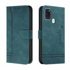 For Samsung Galaxy A21s Retro Skin Feel Horizontal Flip Soft TPU + PU Leather Case with Holder & Card Slots & Photo Frame(Army Green) - 1