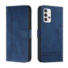 For Samsung Galaxy A32 4G Retro Skin Feel Horizontal Flip Soft TPU + PU Leather Case with Holder & Card Slots & Photo Frame(Blue) - 1