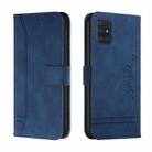For Samsung Galaxy A71 4G Retro Skin Feel Horizontal Flip Soft TPU + PU Leather Case with Holder & Card Slots & Photo Frame(Blue) - 1