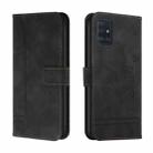 For Samsung Galaxy A71 5G Retro Skin Feel Horizontal Flip Soft TPU + PU Leather Case with Holder & Card Slots & Photo Frame(Black) - 1