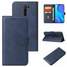 For Xiaomi Redmi 9 Calf Texture Buckle Horizontal Flip Leather Case with Holder & Card Slots & Wallet(Blue) - 1