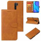 For Xiaomi Redmi 9 Calf Texture Buckle Horizontal Flip Leather Case with Holder & Card Slots & Wallet(Khaki) - 1