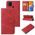 For Xiaomi Redmi 9C Calf Texture Buckle Horizontal Flip Leather Case with Holder & Card Slots & Wallet(Red) - 1