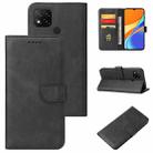 For Xiaomi Redmi 9C Calf Texture Buckle Horizontal Flip Leather Case with Holder & Card Slots & Wallet(Black) - 1