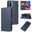 For Xiaomi Redmi K40 Calf Texture Buckle Horizontal Flip Leather Case with Holder & Card Slots & Wallet(Blue) - 1