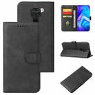 For Xiaomi Redmi Note 9 Calf Texture Buckle Horizontal Flip Leather Case with Holder & Card Slots & Wallet(Black) - 1