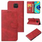 For Xiaomi Redmi Note 9 Pro Calf Texture Buckle Horizontal Flip Leather Case with Holder & Card Slots & Wallet(Red) - 1