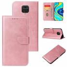 For Xiaomi Redmi Note 9 Pro Calf Texture Buckle Horizontal Flip Leather Case with Holder & Card Slots & Wallet(Rose Gold) - 1