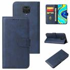 For Xiaomi Redmi Note 9 Pro Calf Texture Buckle Horizontal Flip Leather Case with Holder & Card Slots & Wallet(Blue) - 1