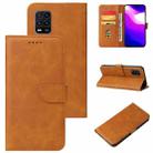 For Xiaomi Mi 10 Lite Calf Texture Buckle Horizontal Flip Leather Case with Holder & Card Slots & Wallet(Khaki) - 1