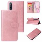 For Xiaomi Mi 10 Pro Calf Texture Buckle Horizontal Flip Leather Case with Holder & Card Slots & Wallet(Rose Gold) - 1