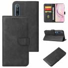 For Xiaomi Mi 10 Pro Calf Texture Buckle Horizontal Flip Leather Case with Holder & Card Slots & Wallet(Black) - 1