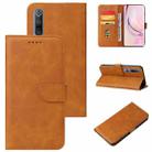 For Xiaomi Mi 10 Pro Calf Texture Buckle Horizontal Flip Leather Case with Holder & Card Slots & Wallet(Khaki) - 1