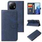 For Xiaomi Mi 11 Calf Texture Buckle Horizontal Flip Leather Case with Holder & Card Slots & Wallet(Blue) - 1