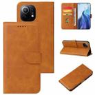 For Xiaomi Mi 11 Calf Texture Buckle Horizontal Flip Leather Case with Holder & Card Slots & Wallet(Khaki) - 1