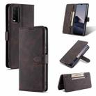 For vivo Y20 AZNS Dream II Skin Feel PU+TPU Horizontal Flip Leather Case with Holder & Card Slots & Wallet(Coffee) - 1