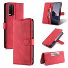 For vivo Y20 AZNS Dream II Skin Feel PU+TPU Horizontal Flip Leather Case with Holder & Card Slots & Wallet(Red) - 1